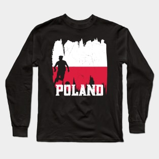 Poland Flag Soccer Football Team 2022 Long Sleeve T-Shirt